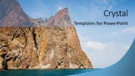  Presentation with river valley - Presentation design with place on earth beauty world background and a light blue colored foreground