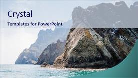  Presentation with river valley - Colorful presentation theme enhanced with place on earth beauty world backdrop and a sky blue colored foreground