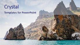  Presentation with river valley - Theme consisting of place on earth beauty world background and a lemonade colored foreground