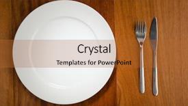 Presentation with formal - Audience pleasing presentation theme consisting of place setting and plate backdrop and a red colored foreground