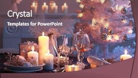  Presentation with christmas play - Cool new PPT layouts with place setting for christmas backdrop and a violet colored foreground