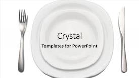  Presentation with floral border over white - Beautiful presentation theme featuring place setting over white background backdrop and a white colored foreground