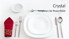  Presentation with thai food dishes - Amazing slides having place setting with white dishes backdrop and a white colored foreground