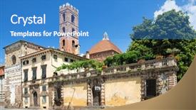  Presentation with restaurant business plan - Amazing presentation theme having place settings restaurant to celebrate backdrop and a teal colored foreground