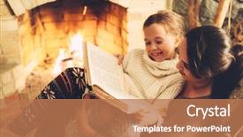  Presentation with winter scene - Audience pleasing PPT layouts consisting of place some cold evening winter backdrop and a coral colored foreground