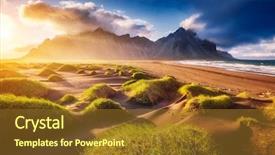  Presentation with batman - PPT layouts featuring place stokksnes cape vestrahorn batman background and a tawny brown colored foreground