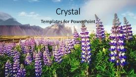  Presentation with mountain view - Presentation theme consisting of place stokksnes cape vestrahorn batman background and a light blue colored foreground