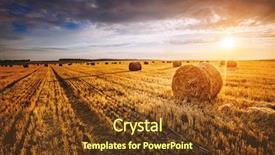  Presentation with hay field - Presentation design having place ukraine europe beauty world background and a tawny brown colored foreground