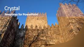  Presentation with first - Colorful PPT layouts enhanced with place where portugal was born backdrop and a  colored foreground