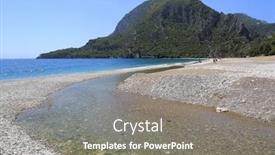  Presentation with mediterranean - Presentation theme enhanced with place-where-the-river-flows background and a gray colored foreground