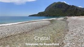  Presentation with mediterranean - Cool new presentation theme with place-where-the-river-flows backdrop and a gray colored foreground