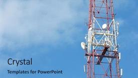  Presentation with antenna - Presentation theme having place your text or design background and a teal colored foreground