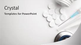  Presentation with health care data science - Slide set consisting of placebo effect - health care concept composition background and a white colored foreground