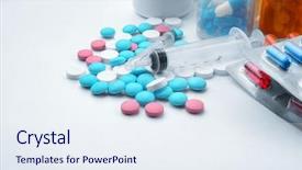  Presentation with health care - Slides enhanced with placebo effect - health care concept composition background and a sky blue colored foreground