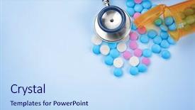  Presentation with placebo effect - Beautiful PPT layouts featuring placebo effect - health care concept composition backdrop and a sky blue colored foreground