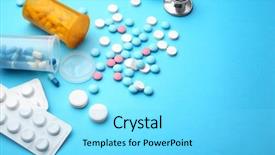  Presentation with placebo effect - Slide set featuring placebo effect - health care concept composition background and a arctic colored foreground