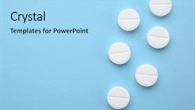  Presentation with health care data science - Cool new slide deck with placebo effect - health care concept pills backdrop and a  colored foreground