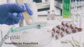  Presentation with injection - Colorful slides enhanced with placebo-pills-and-injection backdrop and a light gray colored foreground