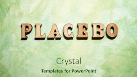  Presentation with green watercolor paper texture - Amazing presentation having placebo-word-on-a-green backdrop and a soft green colored foreground