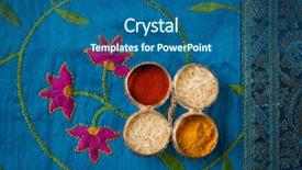  Presentation with textile - Cool new slides with placed on an exotic indian backdrop and a ocean colored foreground