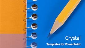  Presentation with spiral notebook - Theme having placed on blue spiral bound background and a teal colored foreground