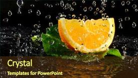  Presentation with orange - PPT theme featuring placed under heavy tropical rain background and a  colored foreground