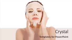  Presentation with collagen - Slide set enhanced with placenta - beautiful spa woman with collagen background and a lemonade colored foreground