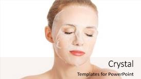  Presentation with collagen - Amazing PPT layouts having placenta - beautiful woman with collagen mask backdrop and a lemonade colored foreground