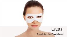  Presentation with collagen - Audience pleasing presentation design consisting of placenta - beautiful woman with collagen mask backdrop and a lemonade colored foreground