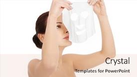  Presentation with face mask - Cool new theme with placenta - beautiful woman with collagen mask backdrop and a lemonade colored foreground