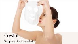  Presentation with collagen - Amazing presentation theme having placenta - beautiful woman with collagen mask backdrop and a lemonade colored foreground