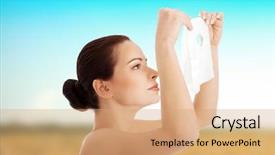  Presentation with collagen - Beautiful PPT layouts featuring placenta - beautiful woman with collagen mask backdrop and a coral colored foreground