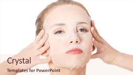  Presentation with collagen - Audience pleasing presentation consisting of placenta - beautiful young woman with collagen backdrop and a lemonade colored foreground