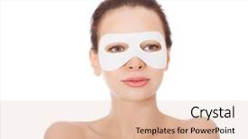  Presentation with collagen - PPT theme with placenta - young beautiful woman with collagen background and a lemonade colored foreground