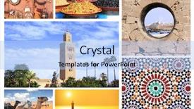  Presentation with rabat - Beautiful PPT layouts featuring places of morocco koutoubia mosque backdrop and a light blue colored foreground