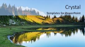  Presentation with washington dc usa map - Slide set consisting of placid - image lake and glacier peak background and a  colored foreground