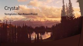  Presentation with washington dc usa map - PPT theme enhanced with placid - image lake and glacier peak background and a  colored foreground