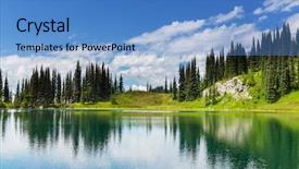  Presentation with washington dc usa map - Theme consisting of placid - image lake and glacier peak background and a  colored foreground