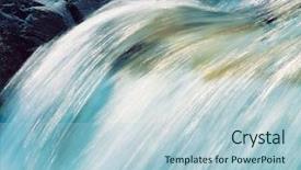  Presentation with waterfall - Theme featuring placid - waterfall background and a lemonade colored foreground