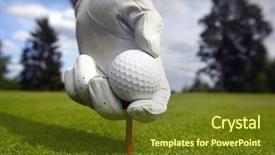  Presentation with golf - Theme enhanced with placing golf ball background and a tawny brown colored foreground