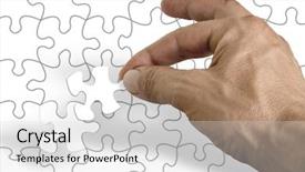  Presentation with last - PPT layouts enhanced with placing last jigsaw puzzle piece background and a light gray colored foreground