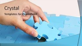  Presentation with puzzle team - Amazing slide deck having placing last piece of puzzle backdrop and a lemonade colored foreground