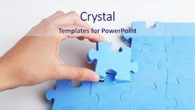  Presentation with last - Theme with placing last piece of puzzle background and a sky blue colored foreground