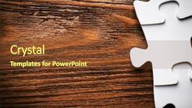  Presentation with puzzle - Presentation design enhanced with 3d gold teamwork - placing missing a piece background and a tawny brown colored foreground