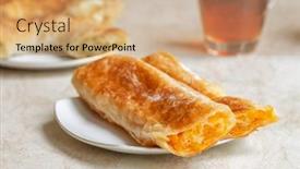  Presentation with pastries - Audience pleasing PPT layouts consisting of placinta traditional moldovan pastries at the table in cafe in chisinau moldova placentas with cabbage cottage cheese and pumpkin backdrop and a coral colored foreground