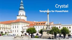  Presentation with czech republic - Slide deck having plague - archbishop''s palace kromeriz czech republic background and a teal colored foreground