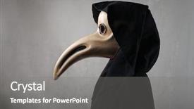  Presentation with mask - Audience pleasing presentation consisting of plague - venetian mask backdrop and a gray colored foreground