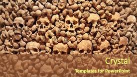  Presentation with human - Presentation theme enhanced with plague - wall made of human bones background and a tawny brown colored foreground