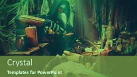  Presentation with bubonic plague - Cool new PPT theme with plague doctor is working backdrop and a seafoam green colored foreground