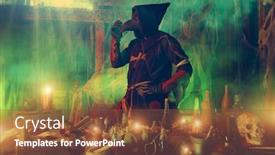  Presentation with cure - Slide set enhanced with plague doctor is working background and a tawny brown colored foreground